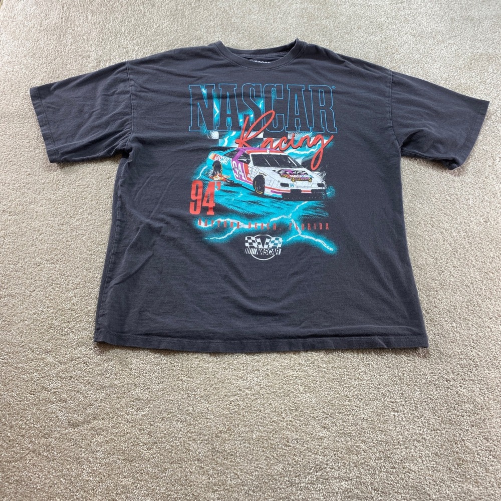 NASCAR Racing Shirt Mens Small Black Excellent Daytona‎ Beach Graphic Tee